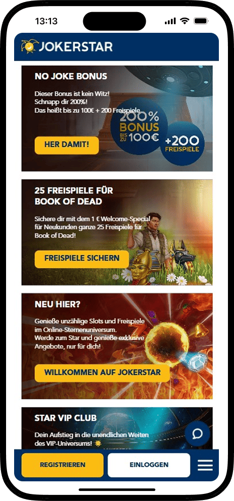 Jokerstar Aktionen